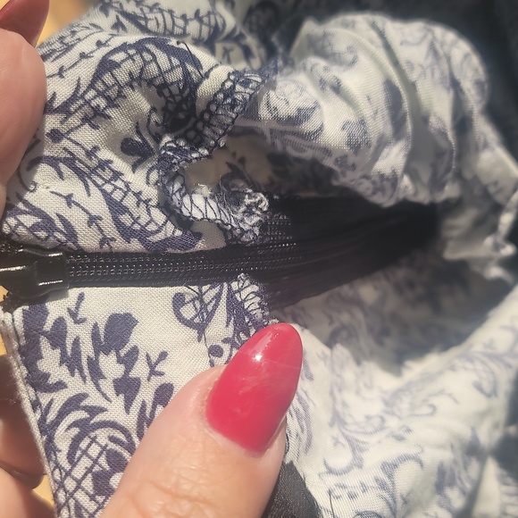 J & K large blue white heart print overalls rayon jumper jumpsuit - Picture 5 of 9